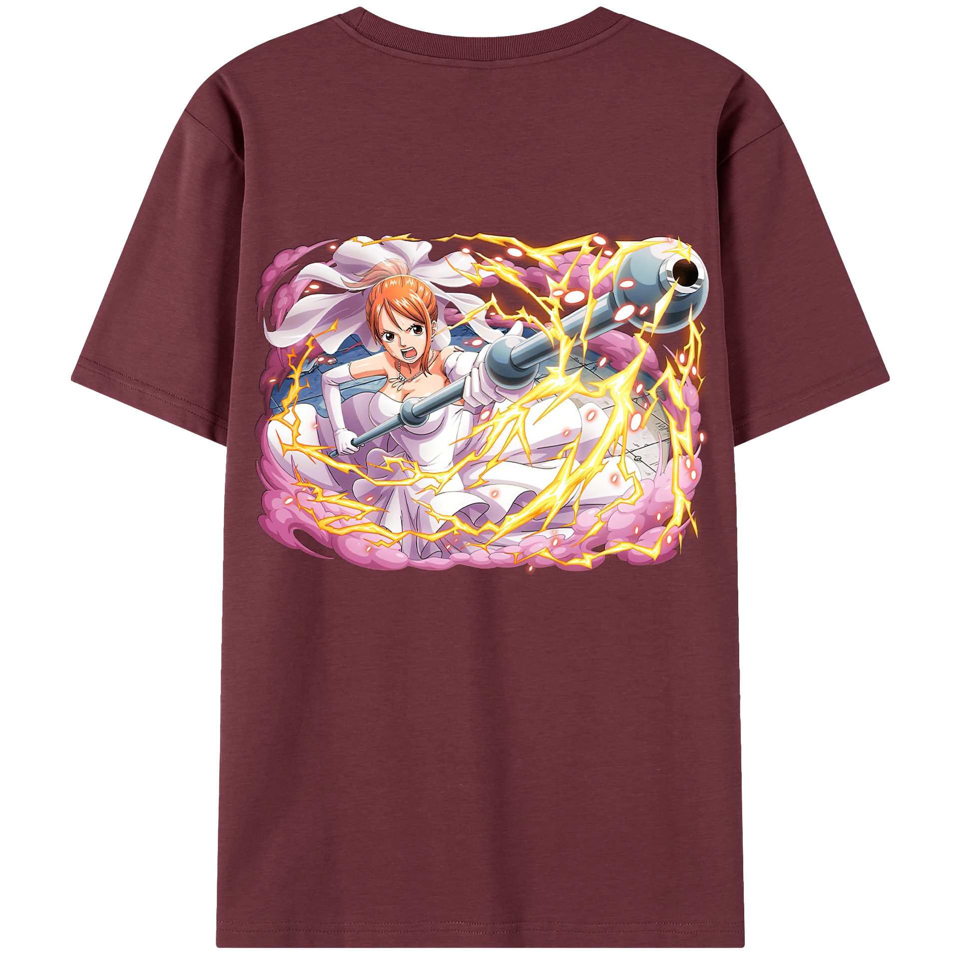 ワンピース ナミ ONE PIECE Nami 綿100％半袖Tシャツ（背面プリント）